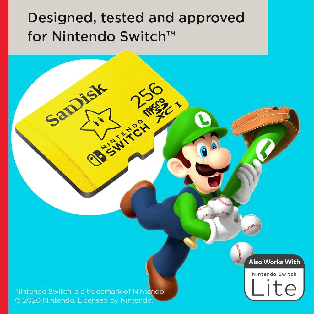 SanDisk 256GB MicroSDXC Card, Licensed For Nintendo Switch - SDSQXAO-256G-GNCZN,619659173869