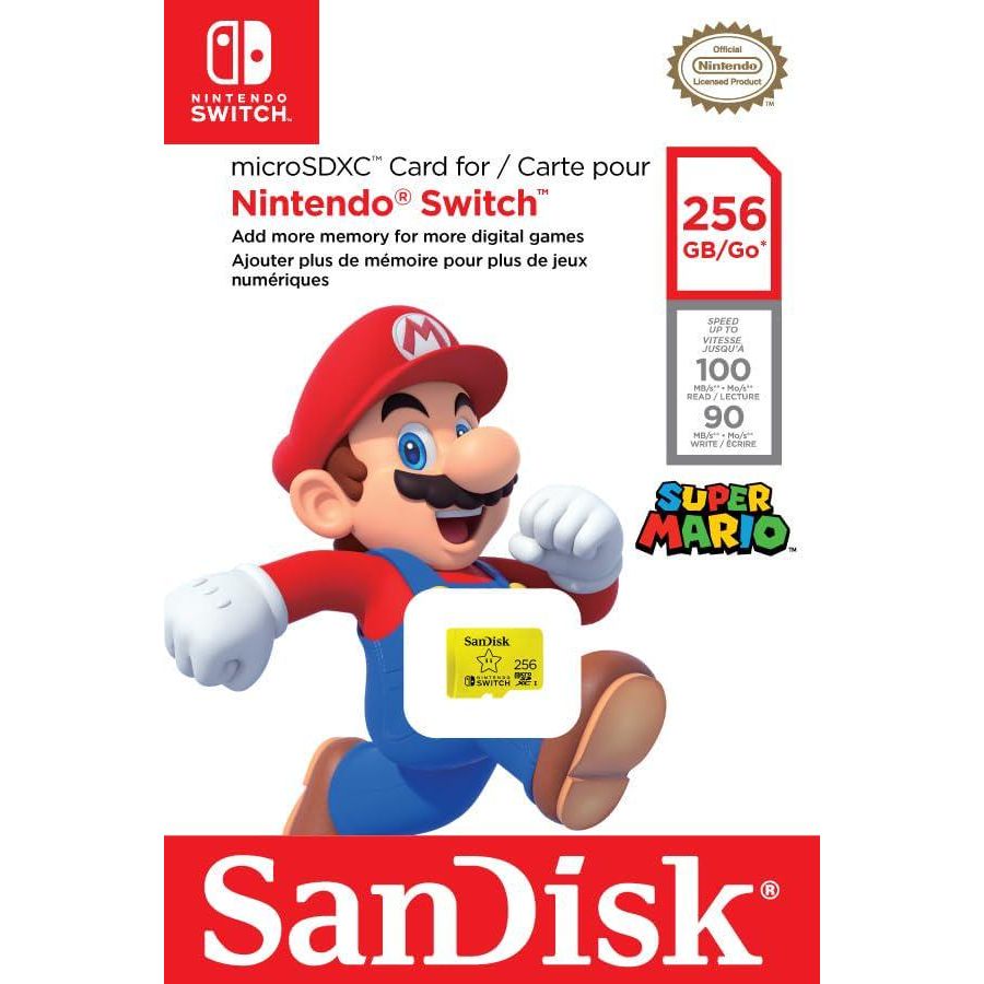 SanDisk 256GB MicroSDXC Card, Licensed For Nintendo Switch - SDSQXAO-256G-GNCZN,619659173869