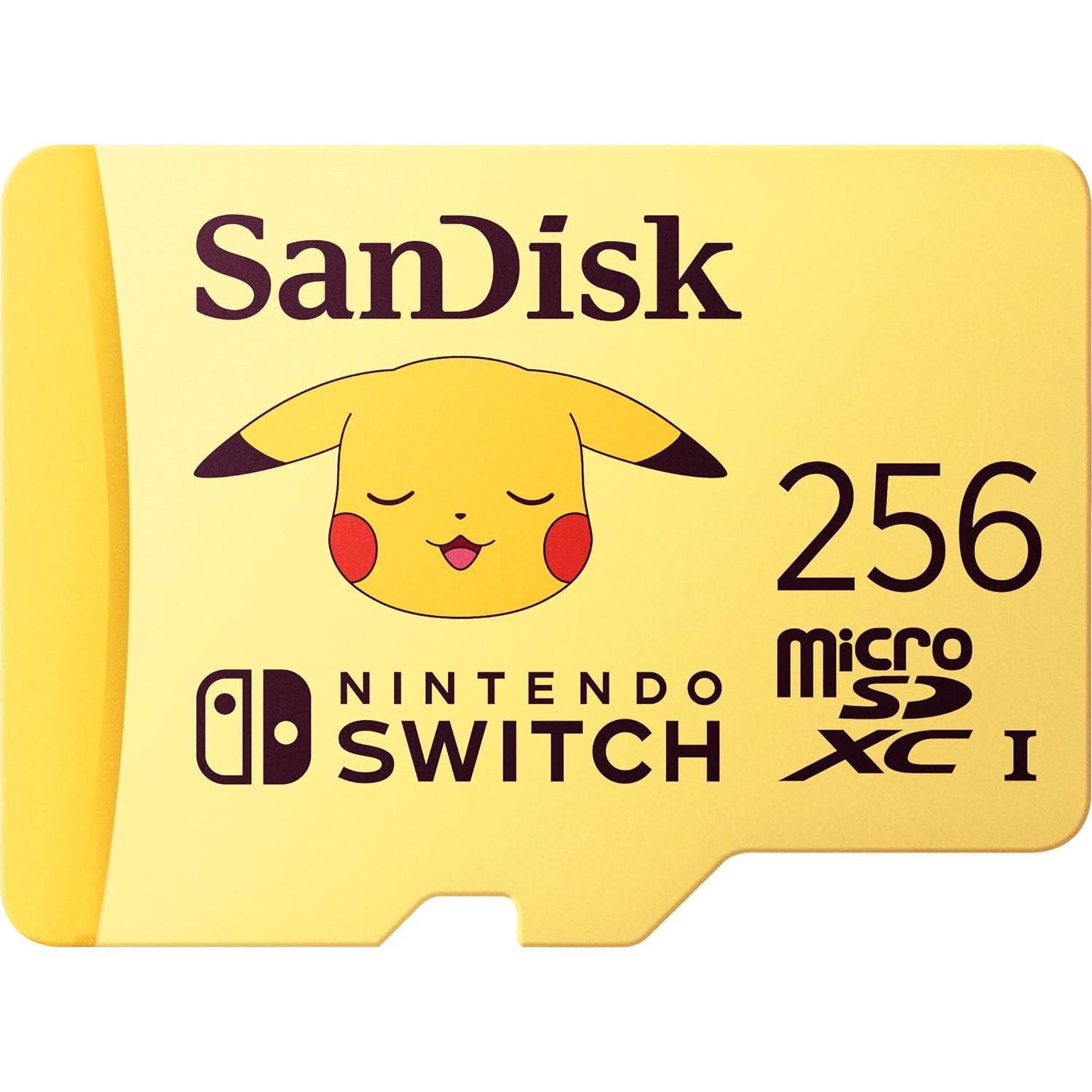 SanDisk 256GB MicroSDXC Card Licensed For Nintendo Switch, Pokémon Edition, Pikachu - SDSQXAO-256G-GN6ZK,619659211523