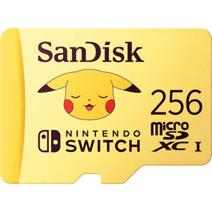 SanDisk 256GB MicroSDXC Card Licensed For Nintendo Switch, Pokémon Edition, Pikachu - SDSQXAO-256G-GN6ZK,619659211523