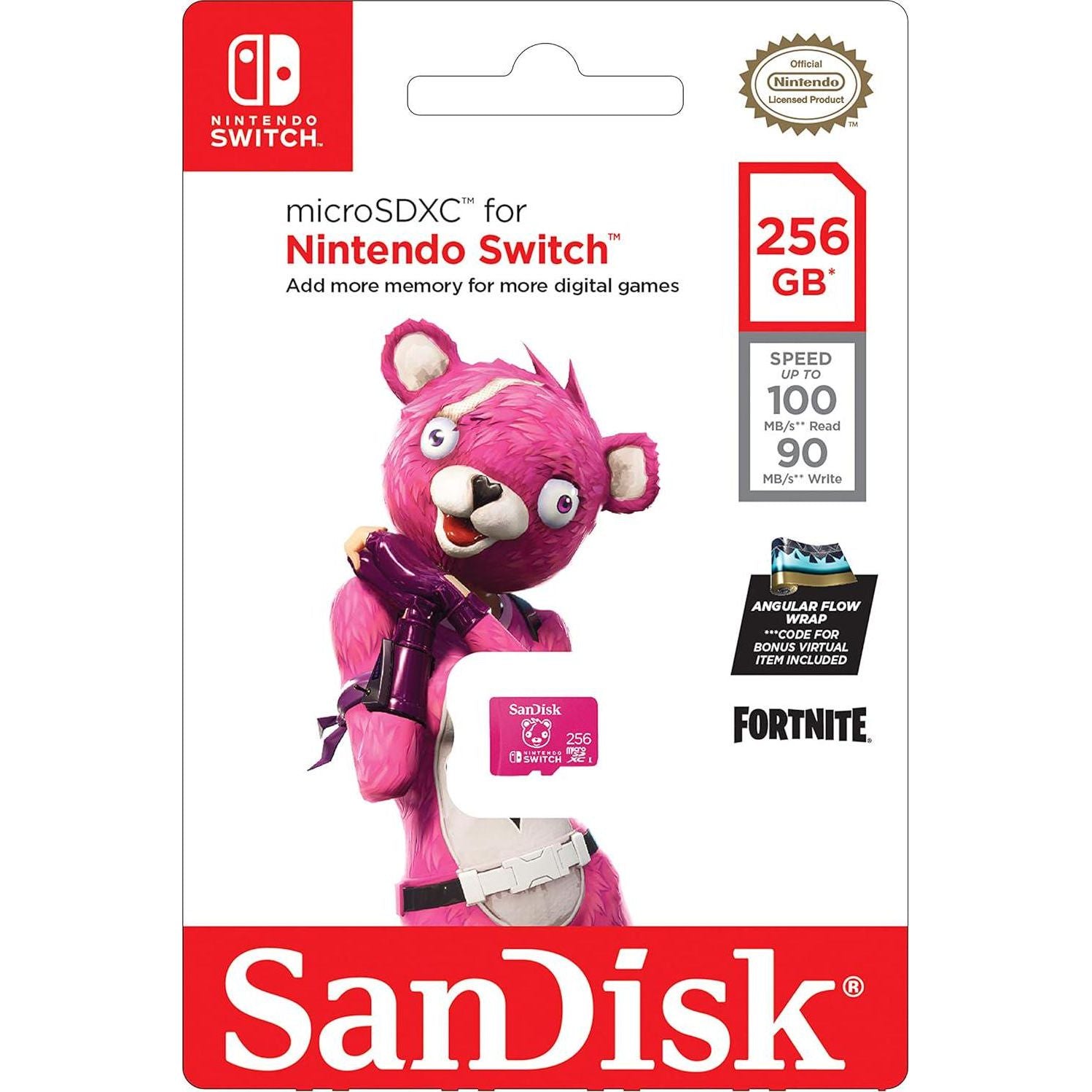 SanDisk 256GB MicroSDXC Card Licensed For Nintendo Switch, Fortnite Edition - SDSQXAO-256G-GN6ZG,619659199777