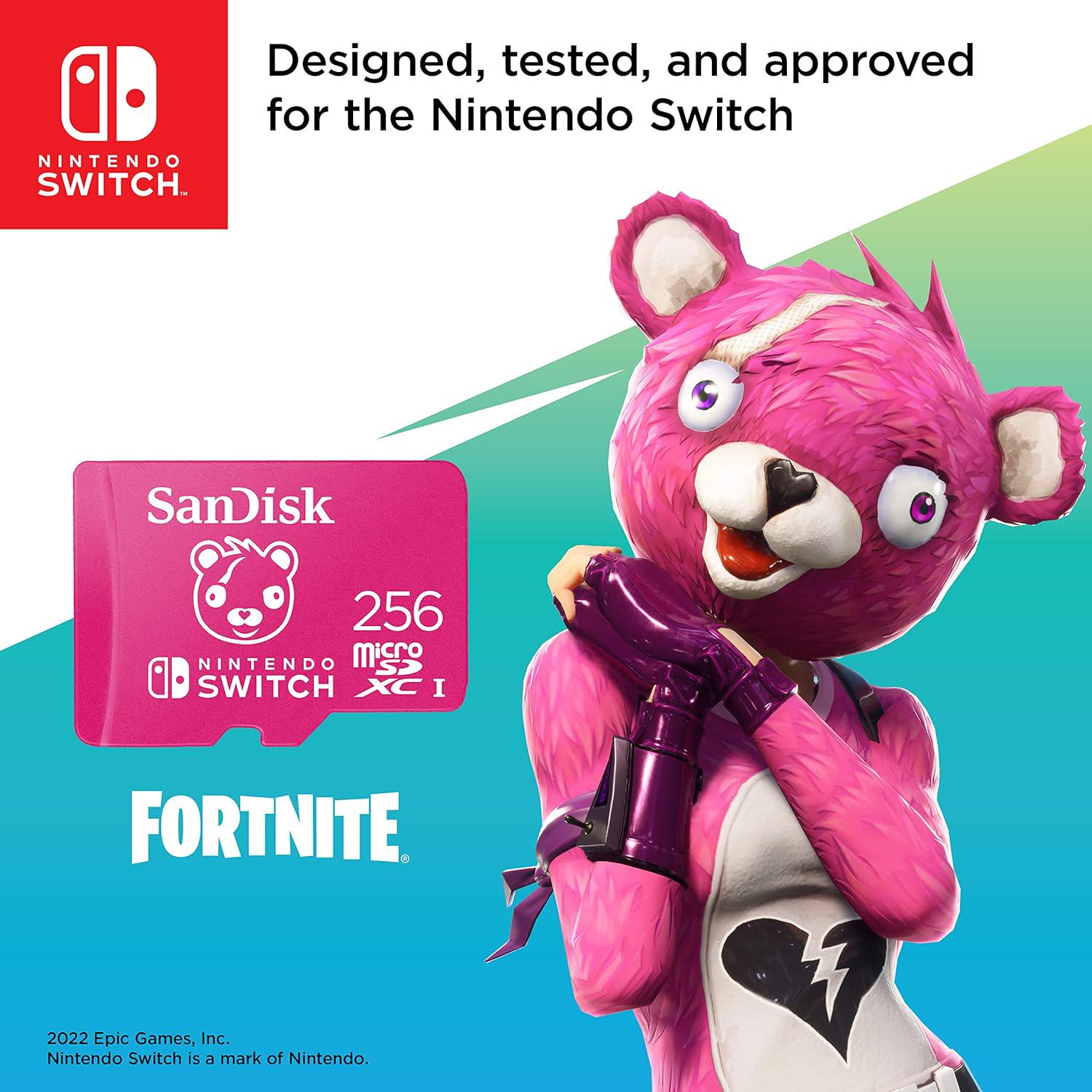 SanDisk 256GB MicroSDXC Card Licensed For Nintendo Switch, Fortnite Edition - SDSQXAO-256G-GN6ZG,619659199777