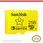 SanDisk 256GB MicroSDXC Card, Licensed For Nintendo Switch - SDSQXAO-256G-GNCZN,619659173869
