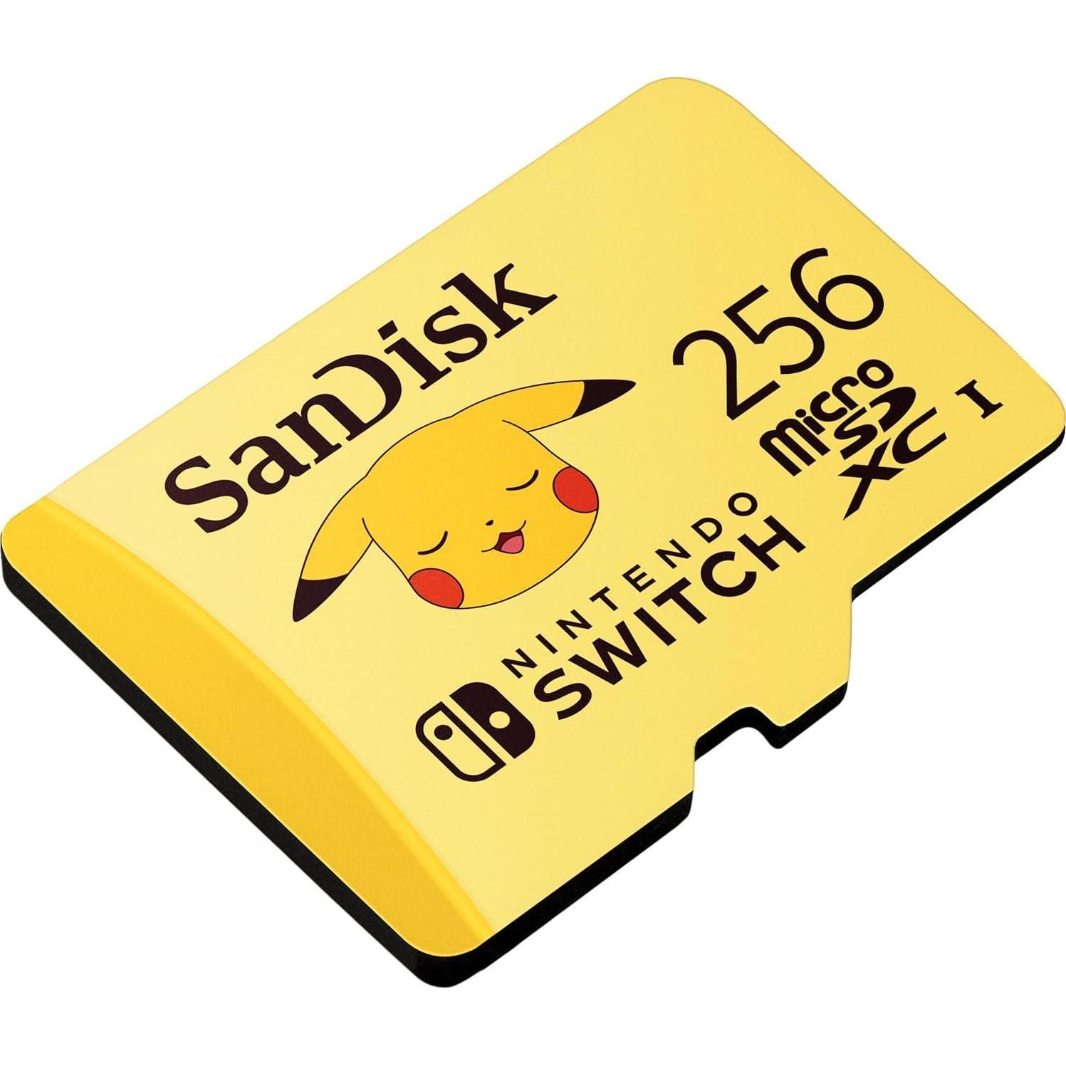 SanDisk 256GB MicroSDXC Card Licensed For Nintendo Switch, Pokémon Edition, Pikachu - SDSQXAO-256G-GN6ZK,619659211523