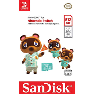 SanDisk 512GB MicroSDXC Card, Licensed For Nintendo Switch - SDSQXAO-512G-GNCZN,619659184650