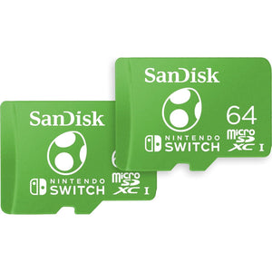 SanDisk 64GB 2-Pack MicroSDXC Card, Licensed For Nintendo Switch (2x64GB) - SDSQXAO-064G-GN6Z2,619659205720
