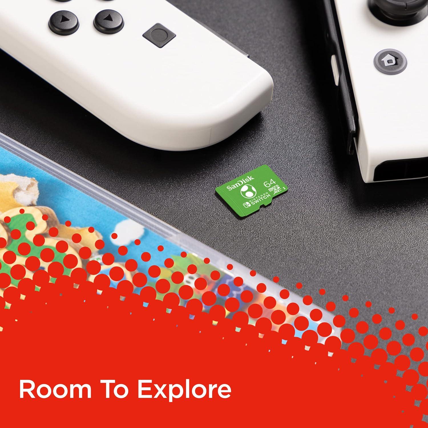 SanDisk 64GB MicroSDXC Card Licensed For Nintendo Switch, Yoshi Edition - SDSQXAO-064G-GN6ZN,619659204518