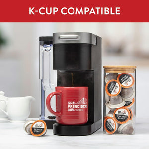 San Francisco Bay Compostable Coffee Pods, French Roast, 120 Count, K-Cup Compatible, Includes Keurig 20, Dark Roast