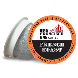 San Francisco Bay Compostable Coffee Pods, French Roast, 120 Count, K-Cup Compatible, Includes Keurig 20, Dark Roast