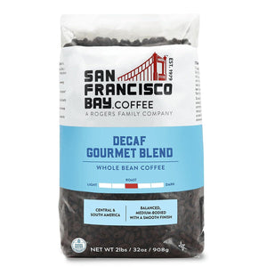 SAN FRANCISCO BAY San Francisco Bay Whole Bean Coffee - DECAF Gourmet Blend (2lb Bag), Medium Roast, Swiss Water Processed