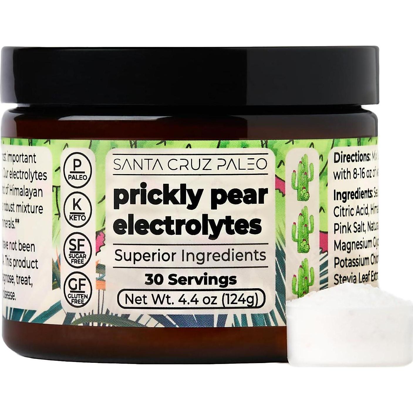 Santa Cruz Paleo Santa Cruz Paleo Electrolyte Powder Prickly Pear With Himalayan And Sea Salt, Magnesium, Potassium, Sugar-Free, 30 Servings