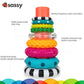 Sassy Stacks of Circles, 9-Piece Stacking Ring Toy, STEM Learning, Age 6+ Months