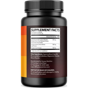 Havasu Nutrition Saw Palmetto Supplement with Stinging Nettle & Pumpkin Seed Extract, Advanced 3x Formula, 120 Capsules