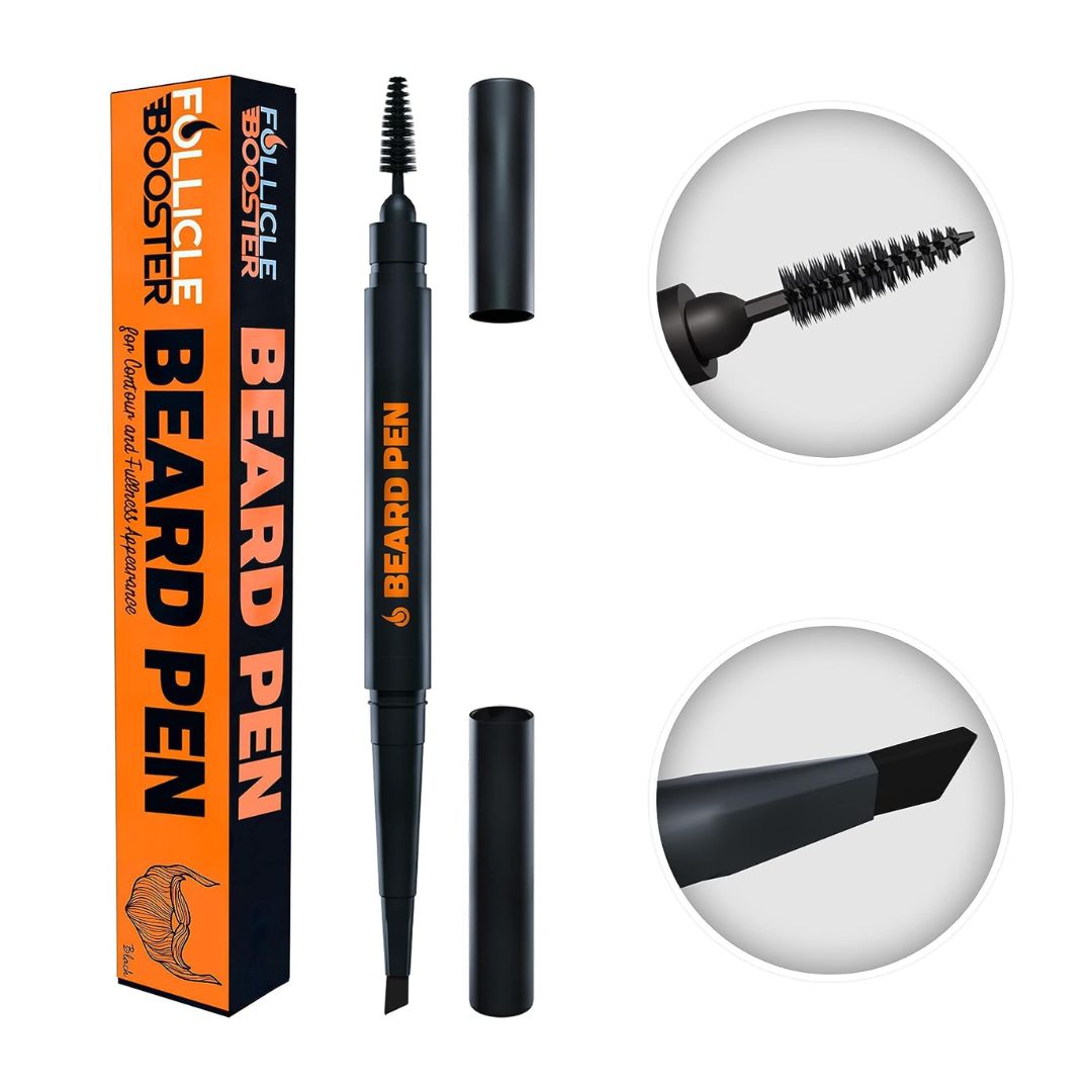 Follicle Booster Jet Black Beard Pen,X002MOYTRD