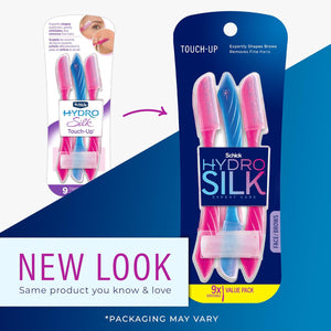 Schick Hydro Silk Touch-Up Dermaplaning Tool With Precision Cover, 9ct | Dermaplane Razor, Face Razors For Women, Eyebrow Razor, Facial Razor, Dermaplaning Razor, Womens Face Razor Peach Fuzz Remover,