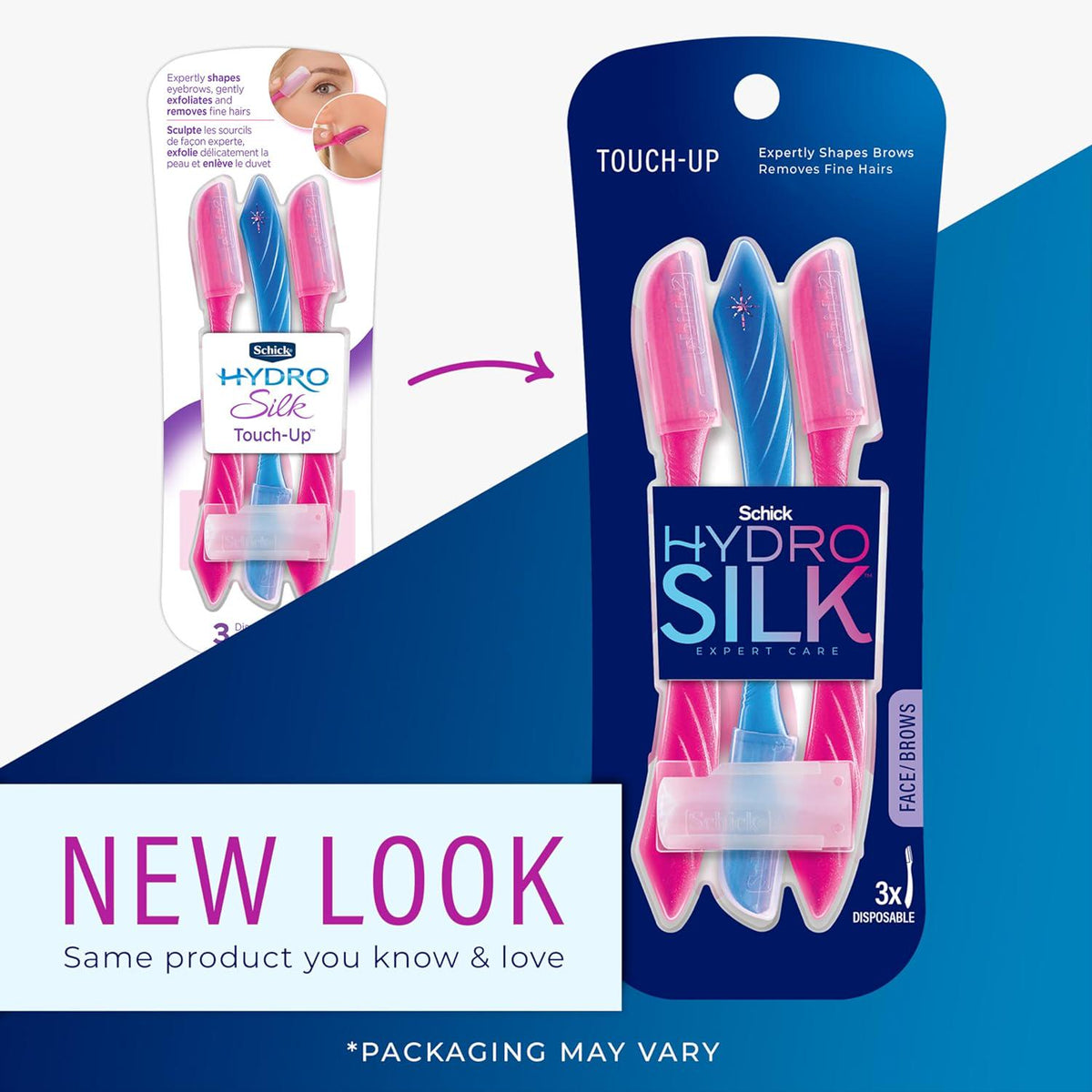 Schick Hydro Silk Touch-Up Dermaplaning Tool With Precision Cover, 3ct | Dermaplane Razor, Face Razors For Women, Eyebrow Razor, Facial Razor, Dermaplaning Razor, Womens Face Razor Peach Fuzz Remover,