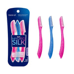 Schick Hydro Silk Touch-Up Dermaplaning Tool With Precision Cover, 3ct | Dermaplane Razor, Face Razors For Women, Eyebrow Razor, Facial Razor, Dermaplaning Razor, Womens Face Razor Peach Fuzz Remover,