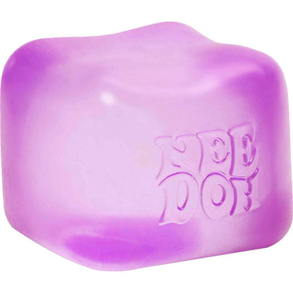 Schylling NeeDoh Nice Cube Sensory Toy Purple 2.25 Inch Super Solid Squeeze for Stress Relief