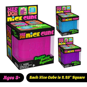 Schylling NeeDoh Nice Cube Sensory Fidget Toy Solid Squishy 2.25 Inch Cube for Stress Relief