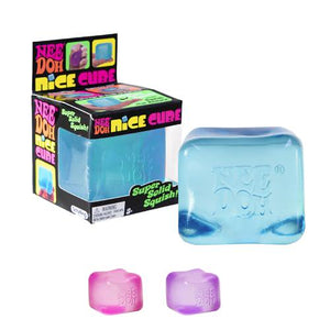 Schylling NeeDoh Nice Cube Sensory Squeeze Toy Solid Squish 2.25 Inch Cube Color May Vary