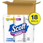 Scott 1000 Toilet Paper, 18 Rolls, Septic Safe, 1-Ply, Long-Lasting, Bulk Pack