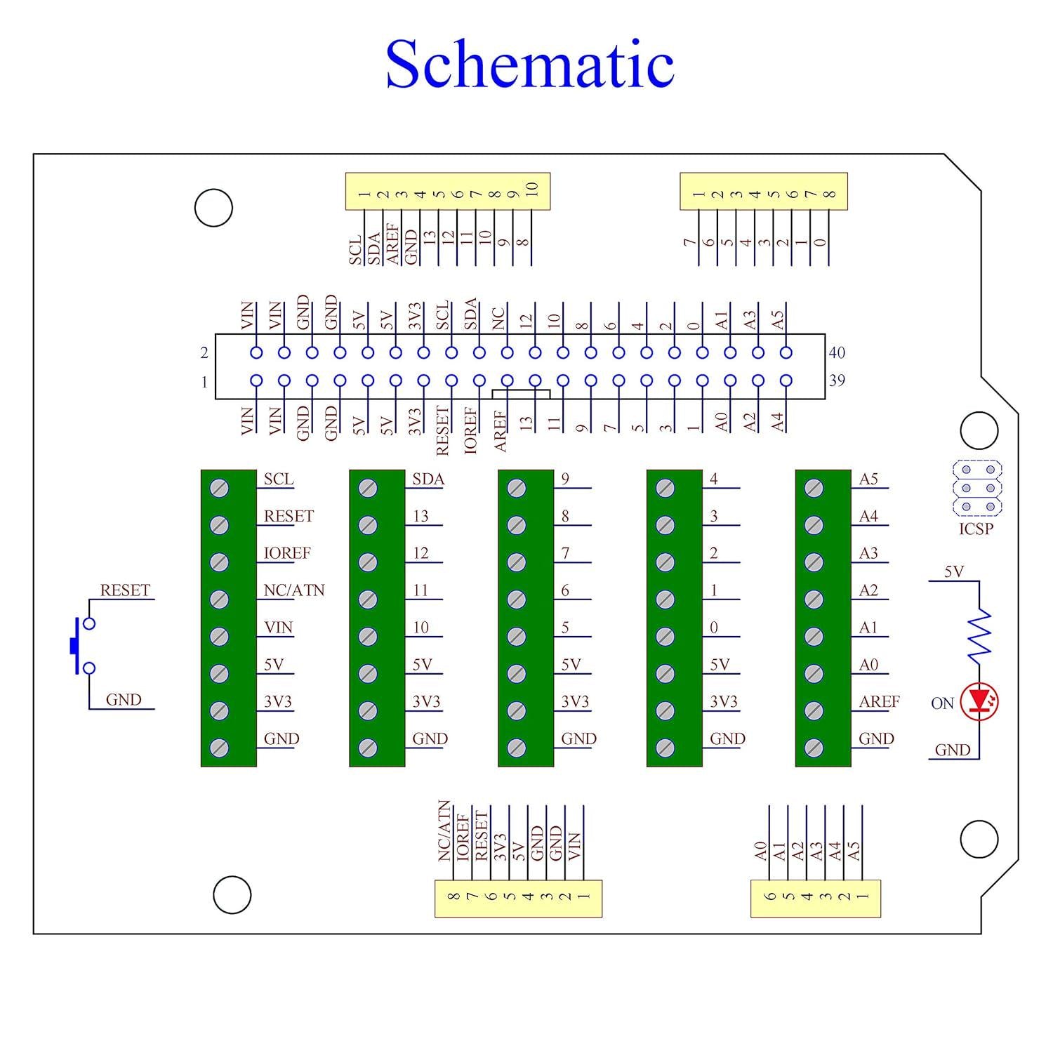 Screw Terminal Block Breakout Shield Module For Arduino UNO R3,