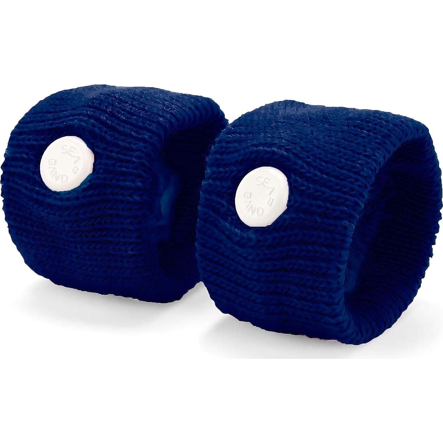 Sea-Band Anti-Nausea Acupressure Wristband For Motion And Morning Sickness - 1 Pair Navy Blue,