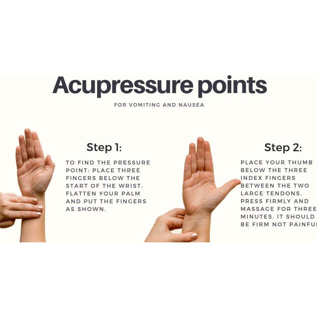 Sea-Band Anti-Nausea Acupressure Wristband For Motion And Morning Sickness, 1 Pair, Gray,