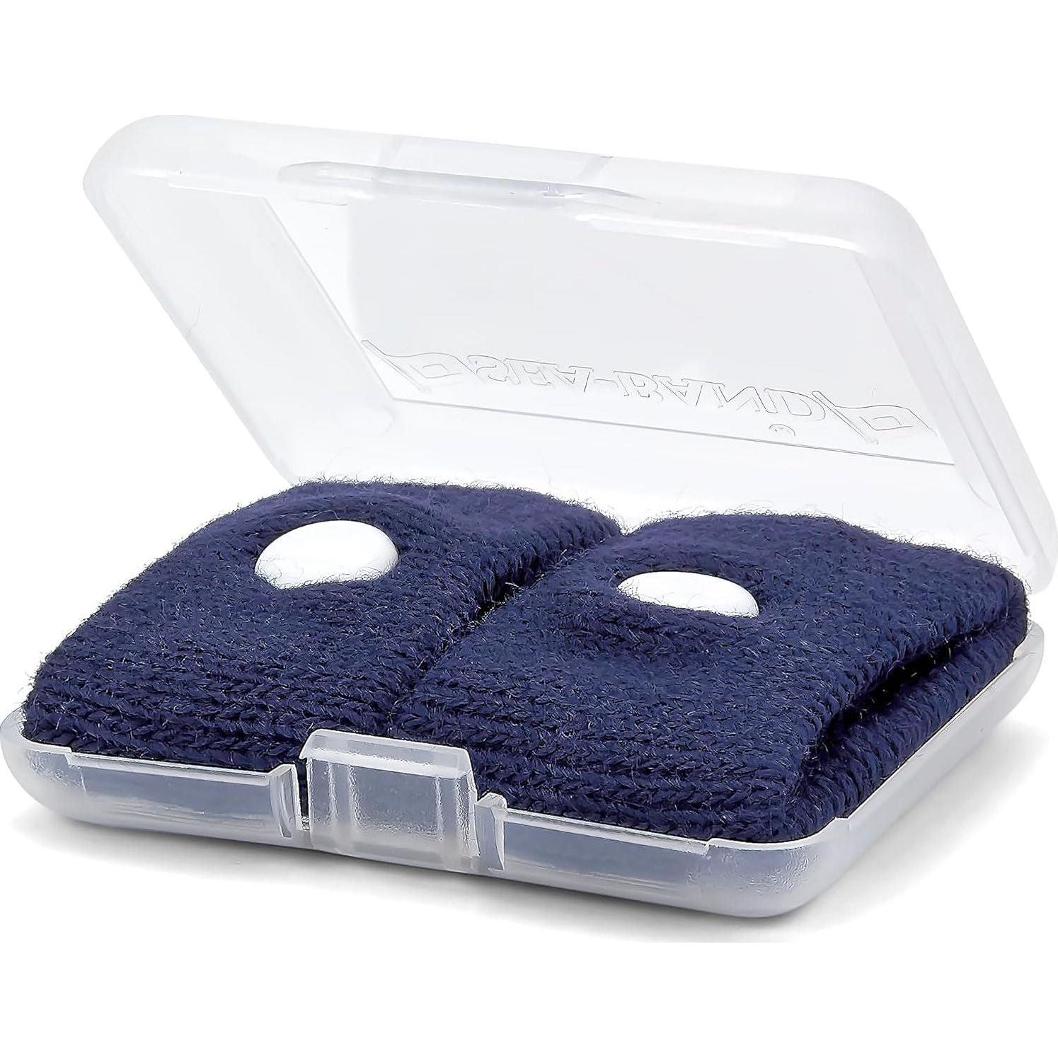 Sea-Band Anti-Nausea Acupressure Wristband For Motion And Morning Sickness - 1 Pair Navy Blue,