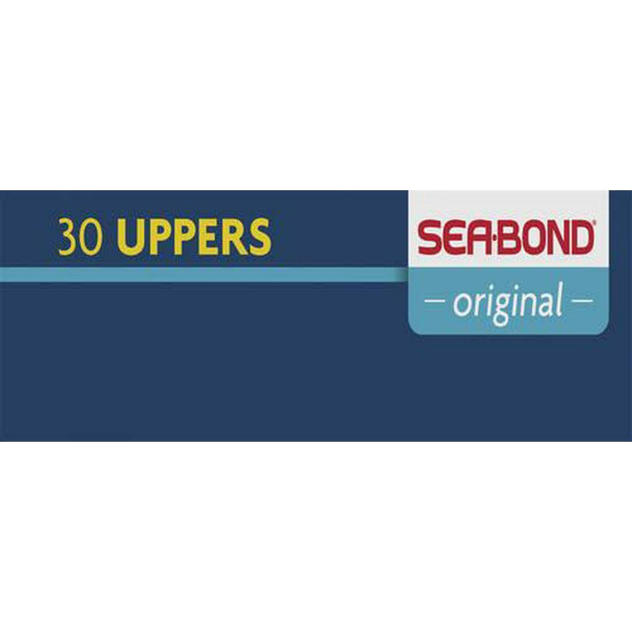Sea Bond Secure Denture Adhesive Seals, Original Uppers, Zinc-Free, All-Day-Hold, Mess-Free, 30 Count (Pack Of 1),