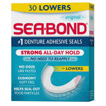Sea Bond Secure Denture Adhesive Seals, Original Lowers, Zinc-Free, All-Day-Hold, Mess-Free, 30 Count (Pack Of 1),