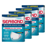Sea-Bond Secure Denture Adhesive Seals, Original Uppers, Zinc-Free, All-Day-Hold, Mess-Free, 30 Count (Pack Of 4),