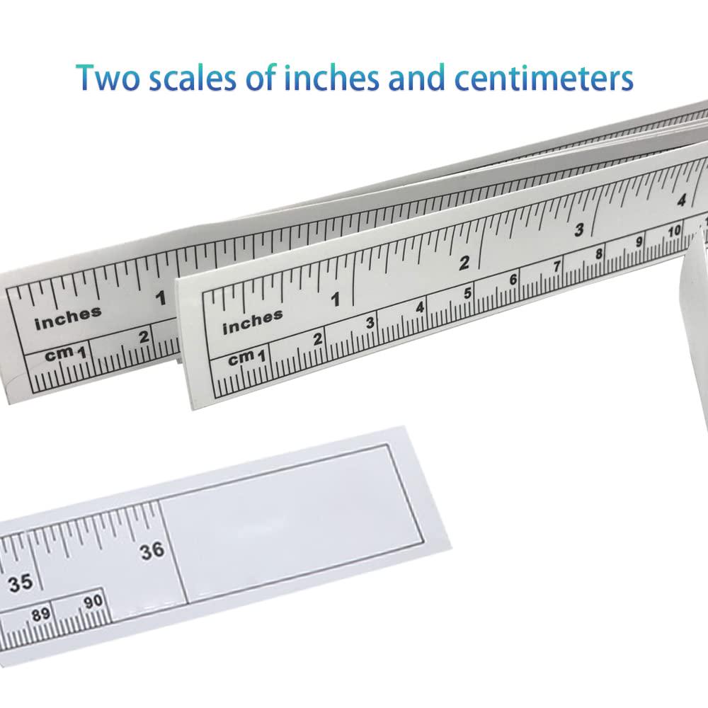 Self-Adhesive Tape Measure Sticky Measuring Tape Workbench Ruler Adhesive Table Sticky Measuring Tape Ruler For Work Woodworking, Saw, Drafting Table (36 Inch,6 Pieces),