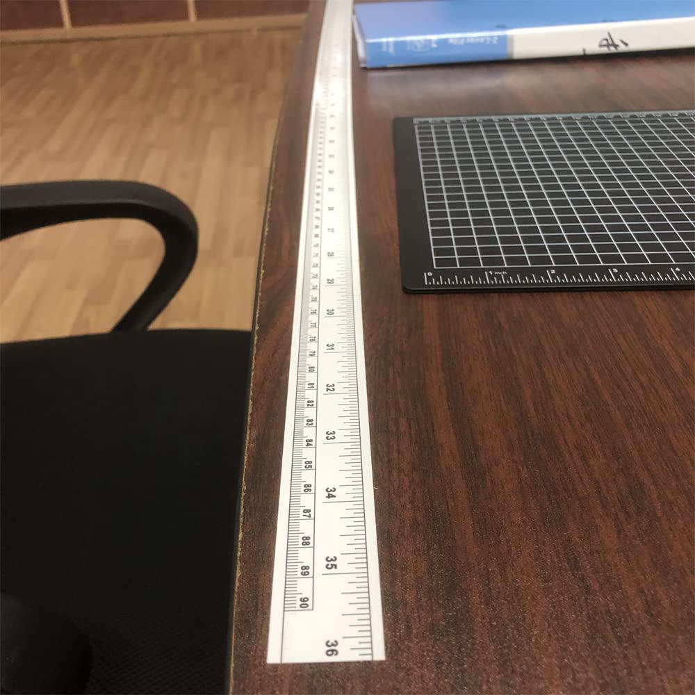 Self-Adhesive Tape Measure Sticky Measuring Tape Workbench Ruler Adhesive Table Sticky Measuring Tape Ruler For Work Woodworking, Saw, Drafting Table (36 Inch,6 Pieces),
