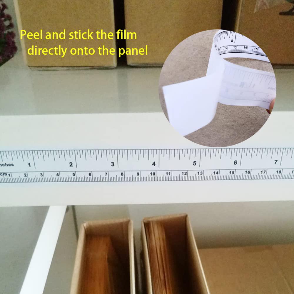 Self-Adhesive Tape Measure Sticky Measuring Tape Workbench Ruler Adhesive Table Sticky Measuring Tape Ruler For Work Woodworking, Saw, Drafting Table (36 Inch,6 Pieces),