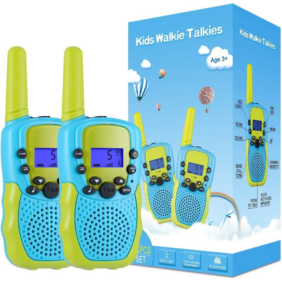 Selieve Walkie Talkies for Kids 22 Channel 3 Mile Range Flashlight Toys 2 Pack