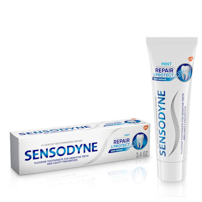 Sensodyne Repair & Protect Mint Toothpaste, Sensitive Teeth & Cavity Prevention, 34oz