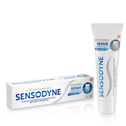 Sensodyne Sensodyne Repair And Protect Whitening Toothpaste, Toothpaste For Sensitive Teeth And Cavity Prevention, 3.4 Oz