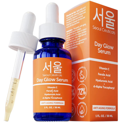 SeoulCeuticals SeoulCeuticals Korean Skin Care 20% Vitamin C Hyaluronic Acid Serum + CE Ferulic Acid - Potent Anti Aging, Anti Wrinkle Korean Beauty 1oz