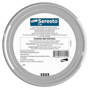 Seresto Cat Flea and Tick Collar Vet Recommended 8 Month Protection Waterproof and Odorless for Cats and Kittens