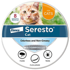 Seresto Cat Flea and Tick Collar Vet Recommended 8 Month Protection Waterproof and Odorless for Cats and Kittens