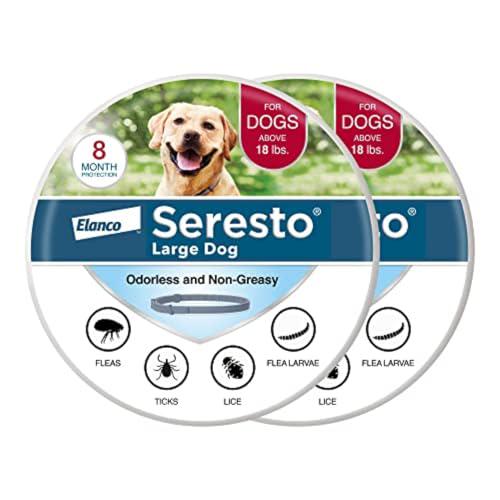 Seresto Large Dog Flea and Tick Collar Vet Recommended for Dogs Over 18 lbs 2 Pack