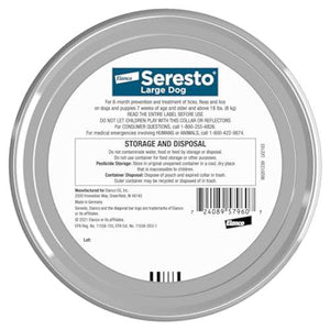 Seresto Large Dog Flea and Tick Collar Vet Recommended for Dogs Over 18 lbs 2 Pack