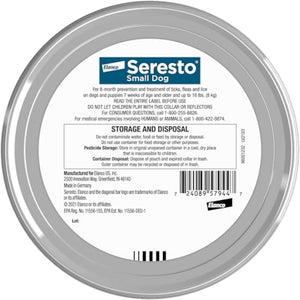 Seresto Small Dog Flea and Tick Collar Vet Recommended for Dogs Under 18 lbs 2 Pack