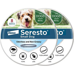 Seresto Small Dog Flea and Tick Collar Vet Recommended for Dogs Under 18 lbs 2 Pack