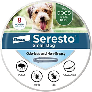 Seresto Small Dog Flea and Tick Collar Vet Recommended Under 18 lbs 8 Month Protection Single Pack
