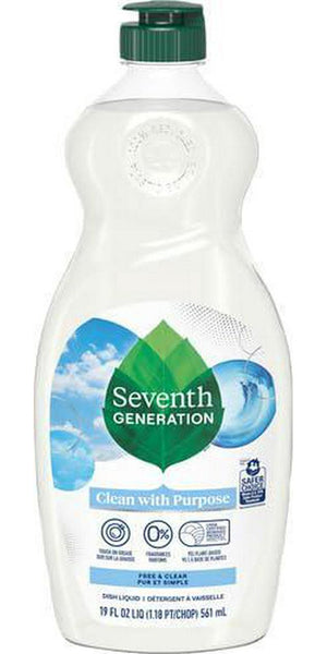 Seventh Generation Seventh Generation Dish Liquid Soap Free And Clear Liquid Soap Dishwashing Soap Dish Soap For Sensitive Skin 19 Oz
