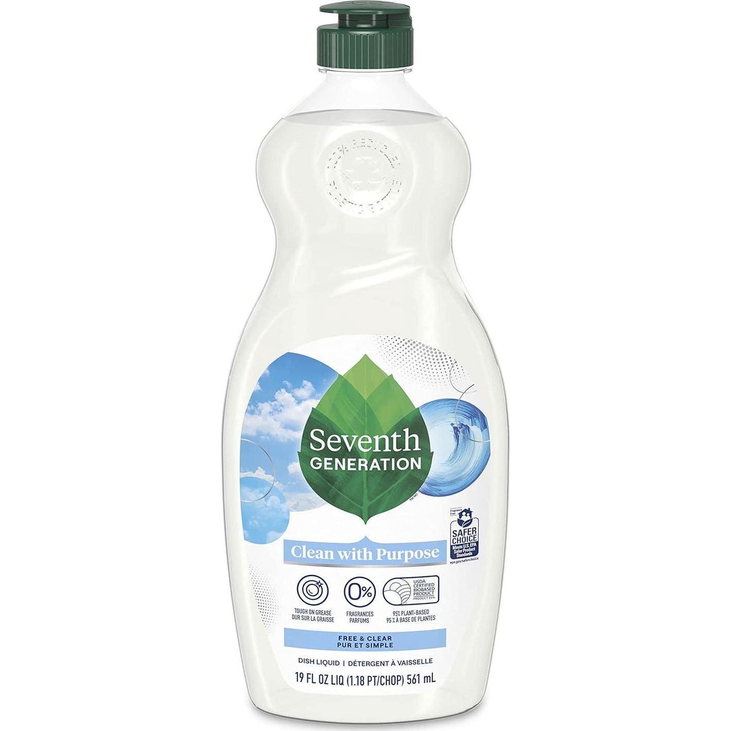 Seventh Generation Seventh Generation Dish Liquid Soap Free And Clear Liquid Soap Dishwashing Soap Dish Soap For Sensitive Skin 19 Oz
