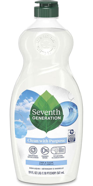 Seventh Generation Seventh Generation Dish Liquid Soap Free And Clear Liquid Soap Dishwashing Soap Dish Soap For Sensitive Skin 19 Oz