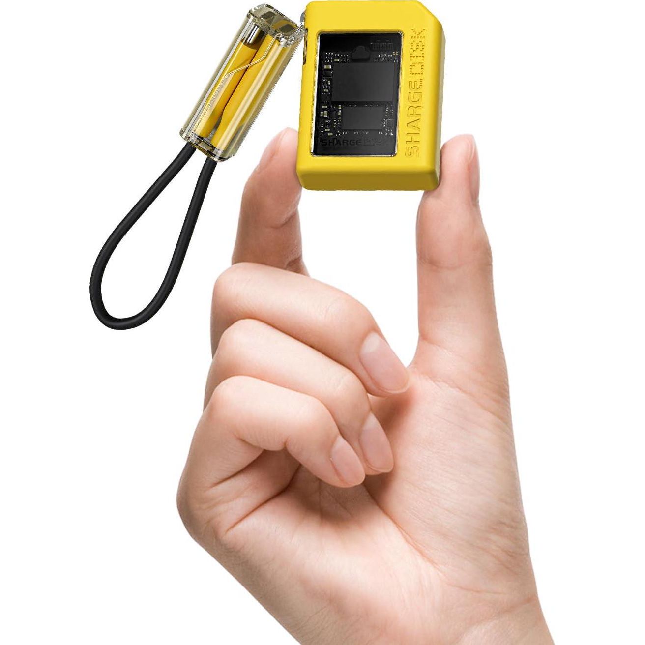 Sharge Disk M.2 NVMe SSD Enclosure With Active Cooling System, 10Gbps USB C 3.2 Gen2, Enclosure NVMe Reader Supports M Keys And Size 2230 SSDs, Yellow,